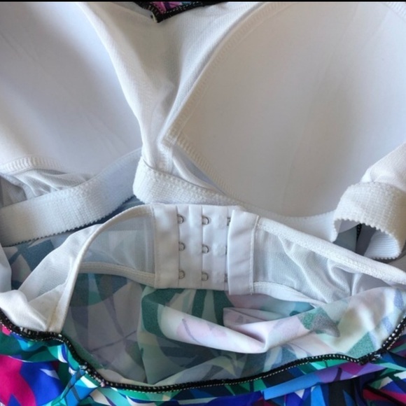 Swim Solutions Hi-Low Multicolored Tankini Size 24W NWT - Picture 9 of 10